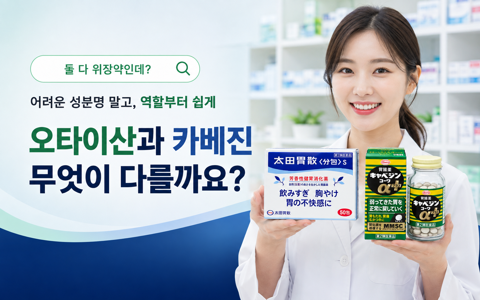 오타이산과 카베진, 무엇이 다를까요?
