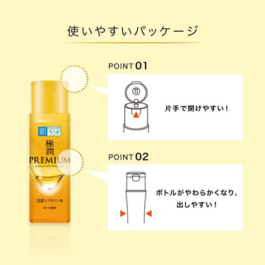 黄色い化粧水ボトルと使い方の図解