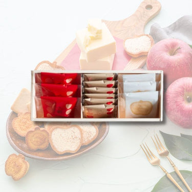 りんごとバター 3種ギフトセット Sサイズ 12個入(フィナンシェ 3個 / クッキー 6個 / チョコレートタルト 3個)