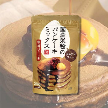 国産米粉のパンケーキミックス　宇治ほうじ茶