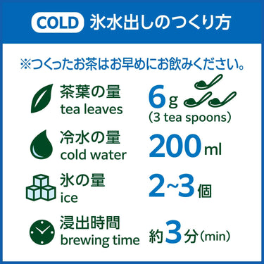水出し茶の作り方を示す説明図