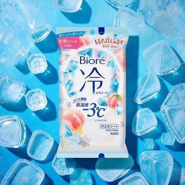 비오레 냉각 바디 시트 복숭아 비누향