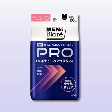 Kao 맨즈 비올레 얼굴도 닦는 바디 시트 PRO 26장입