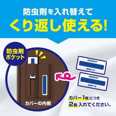 防虫剤ポケットに詰め替え剤を入れる説明