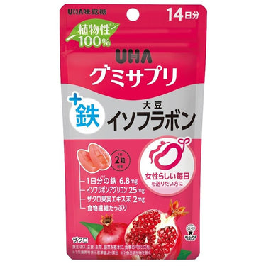 UHA グミサプリ 鉄+大豆イソフラボン ザクロ味