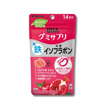 UHA グミサプリ 鉄+大豆イソフラボン ザクロ味