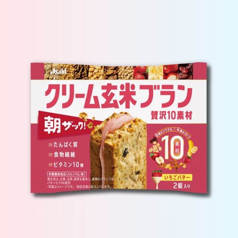 アサヒ クリーム玄米ブラン 贅沢10素材 2個入 いちごバター