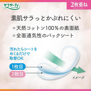 사라사티 코튼100 2겹 넘김 팬티라이너 무향료 [15cm / 날개 없음]