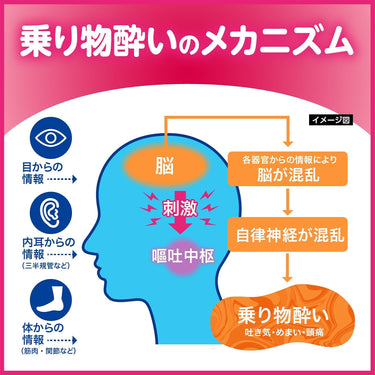 乗り物酔いの仕組みを示す図
