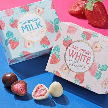 苺のコーテッドチョコ ホワイト＆ミルク